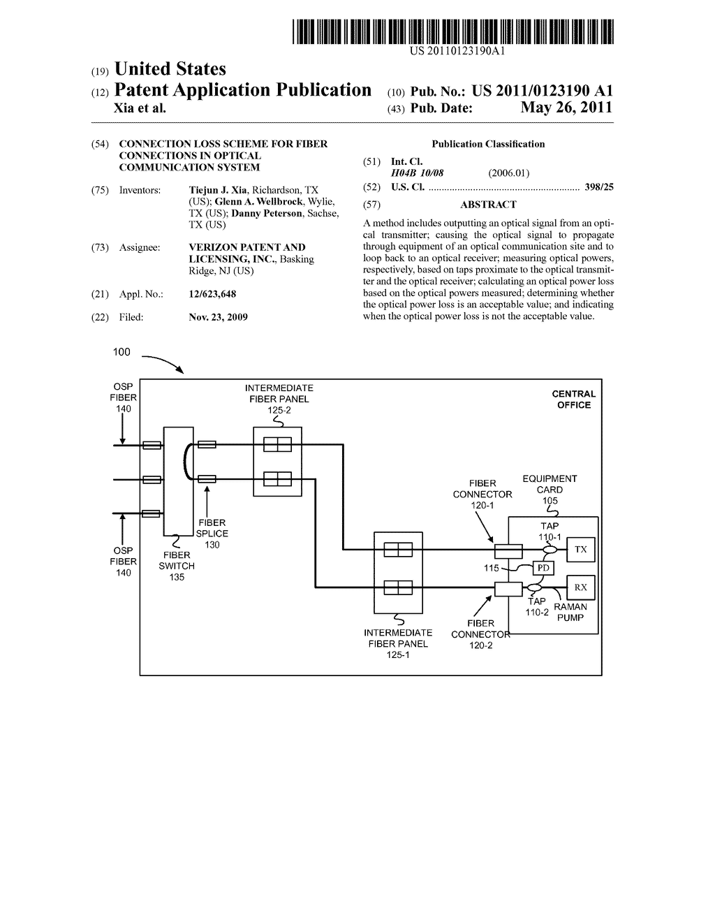 Connection Loss Scheme for Fiber Connections in Optical Communication System - diagram, schematic, and image 01