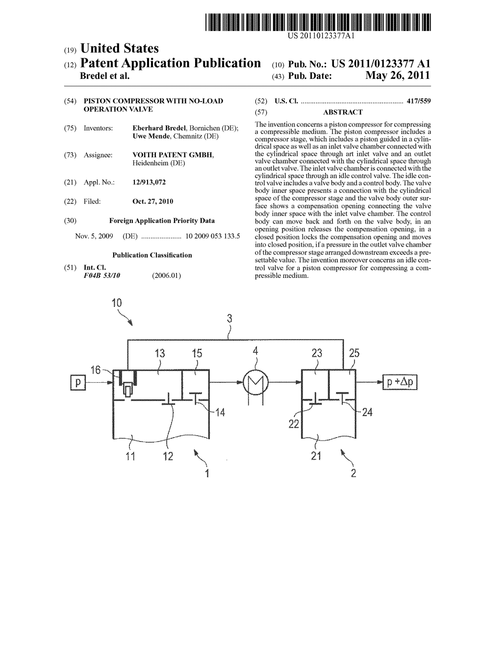 PISTON COMPRESSOR WITH NO-LOAD OPERATION VALVE - diagram, schematic, and image 01