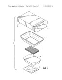 Self-contained and self-heating food, meal and drink package diagram and image