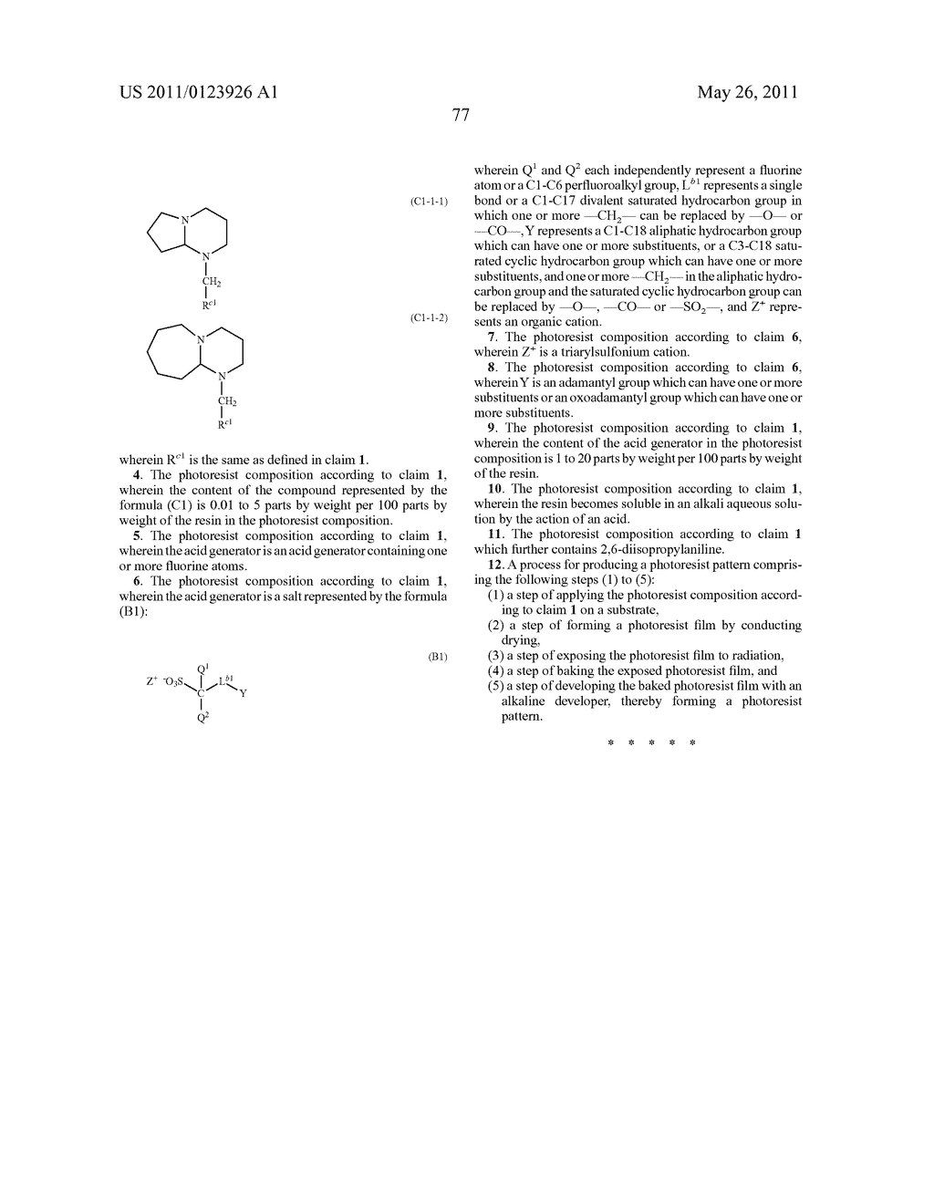 PHOTORESIST COMPOSITION - diagram, schematic, and image 78