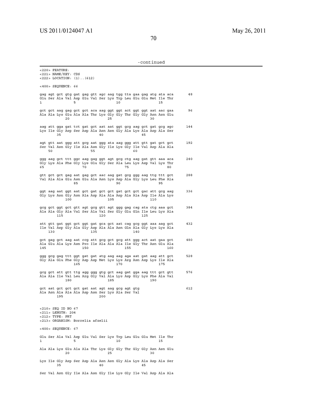 VMP-LIKE SEQUENCES OF PATHOGENIC BORRELIA SPECIES AND STRAINS - diagram, schematic, and image 87