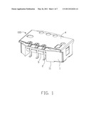 ELECTRICAL CARD CONNECTOR WITH STABILIZED CONTACT TAILS diagram and image