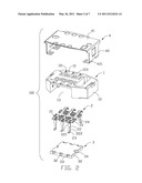 ELECTRICAL CARD CONNECTOR WITH STABILIZED CONTACT TAILS diagram and image