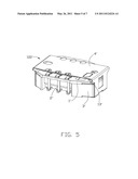 ELECTRICAL CARD CONNECTOR WITH STABILIZED CONTACT TAILS diagram and image