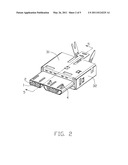 ELECTRICAL CONNECTOR ASSEMBLY HAVING SHIELDING COVER WITH IMPROVED CASING PORTION diagram and image