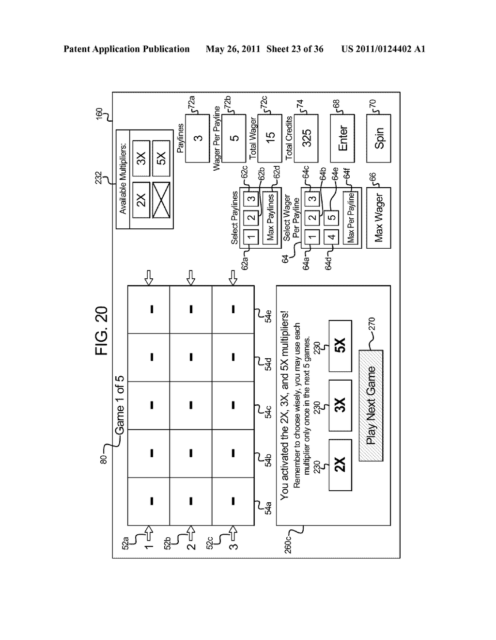 GAMING SYSTEM, GAMING DEVICE, AND METHOD FOR PROVIDING BENEFIT IN A FUTURE PLAY OF A WAGERING GAME - diagram, schematic, and image 24