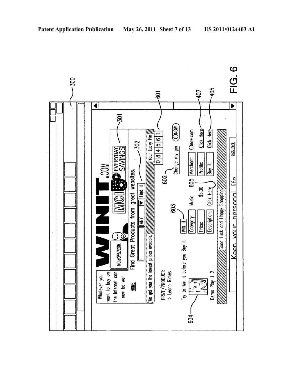 SEARCH ENGINE PROVIDING AN OPTION TO WIN THE ITEM SOUGHT - diagram, schematic, and image 08