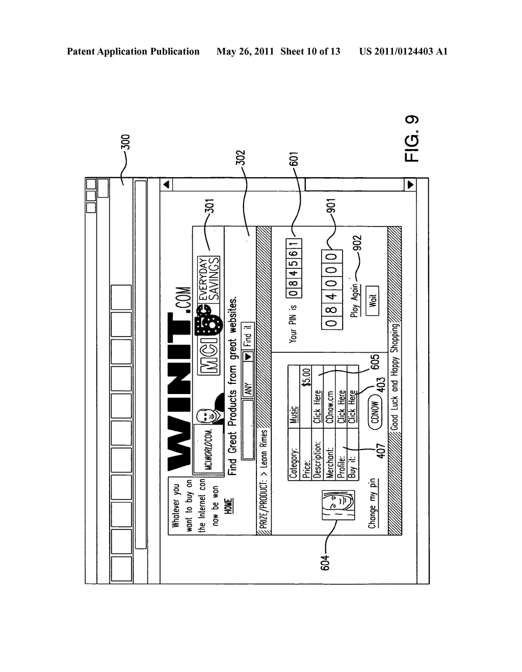 SEARCH ENGINE PROVIDING AN OPTION TO WIN THE ITEM SOUGHT - diagram, schematic, and image 11