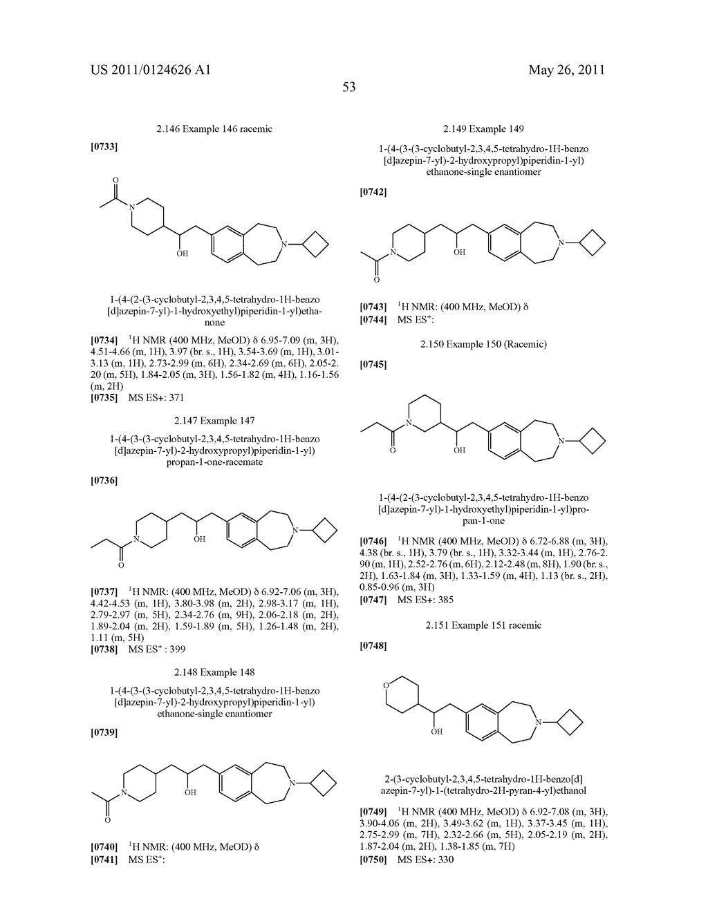 BENZAZEPINE DERIVATIVES AND THEIR USE AS HISTAMINE H3 ANTAGONISTS - diagram, schematic, and image 54