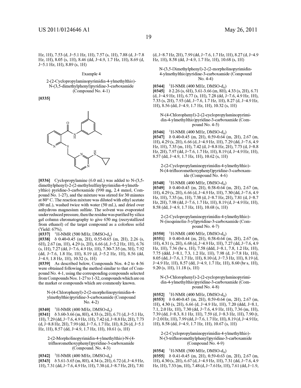 Novel cyclic compound having pyrimidinylalkylthio group - diagram, schematic, and image 20