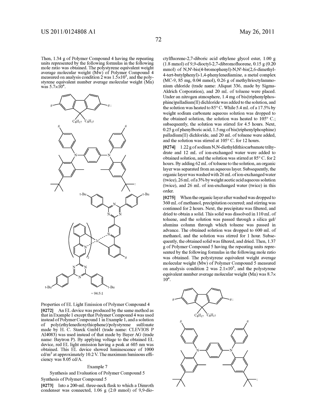 POLYMERIC COMPOUND CONTAINING METAL COMPLEX RESIDUE AND ELEMENT COMPRISING SAME - diagram, schematic, and image 73