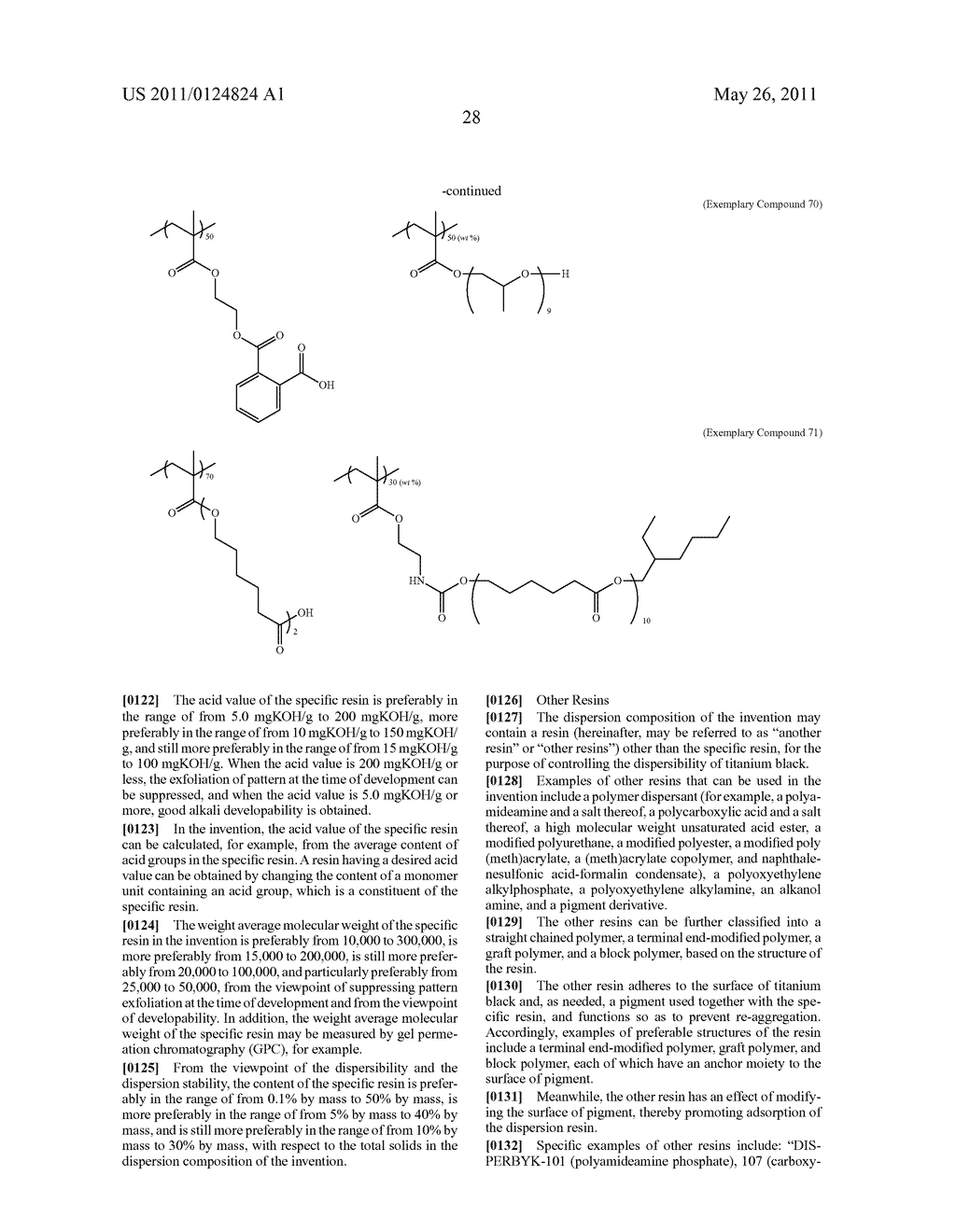 DISPERSION COMPOSITION, POLYMERIZABLE COMPOSITION, LIGHT-SHIELDING COLOR FILTER, SOLID-STATE IMAGE PICK-UP ELEMENT, LIQUID CRYSTAL DISPLAY DEVICE, WAFER LEVEL LENS, AND IMAGE PICK-UP UNIT - diagram, schematic, and image 33