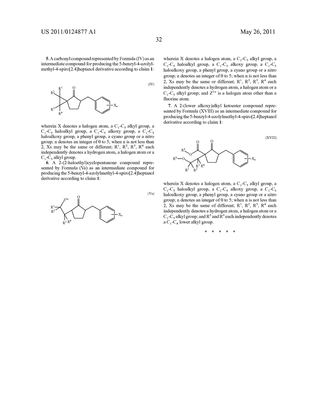 5-BENZYL-4-AZOLYLMETHYL-4-SPIRO[2.4]HEPTANOL DERIVATIVES, METHODS FOR PRODUCING THE SAME, AND AGRO-HORTICULTURAL AGENTS AND INDUSTRIAL MATERIAL PROTECTING AGENTS THEREOF - diagram, schematic, and image 33