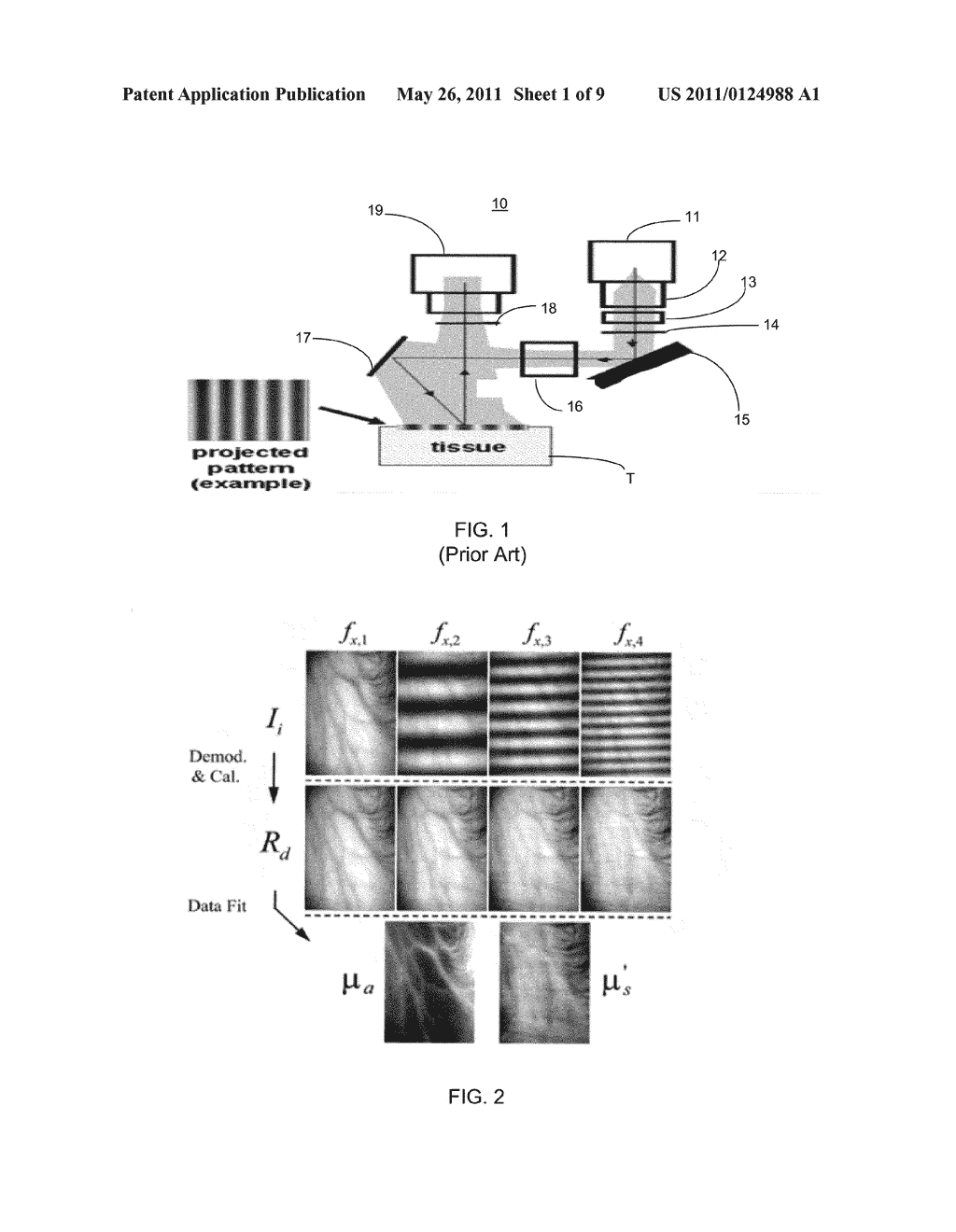 METHOD AND APPARATUS FOR ANALYSIS OF TURBID MEDIA VIA SINGLE-ELEMENT DETECTION USING STRUCTURED ILLUMINATION - diagram, schematic, and image 02