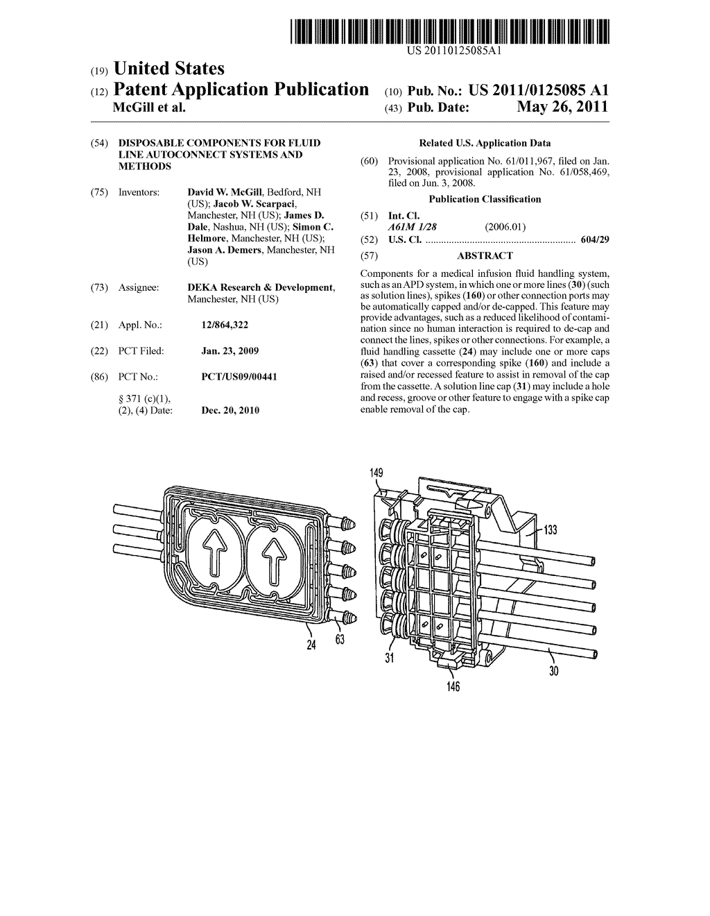 DISPOSABLE COMPONENTS FOR FLUID LINE AUTOCONNECT SYSTEMS AND METHODS - diagram, schematic, and image 01