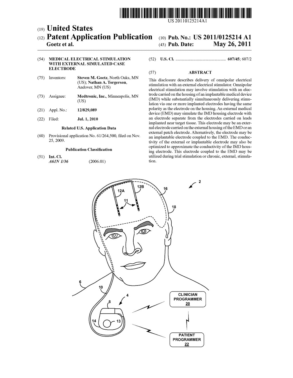 MEDICAL ELECTRICAL STIMULATION WITH EXTERNAL SIMULATED CASE ELECTRODE - diagram, schematic, and image 01