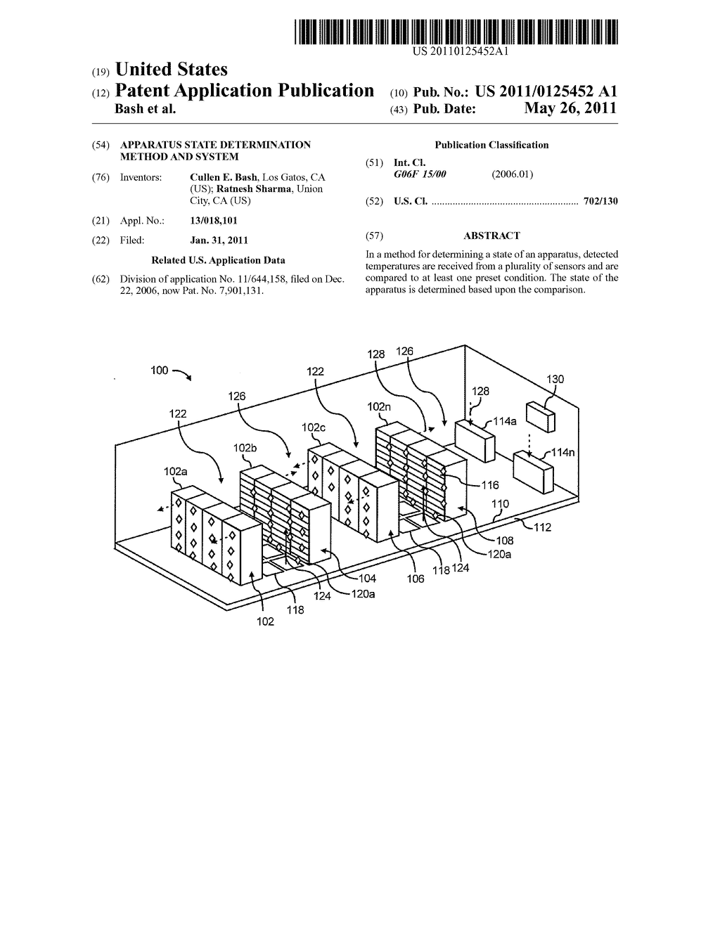 APPARATUS STATE DETERMINATION METHOD AND SYSTEM - diagram, schematic, and image 01