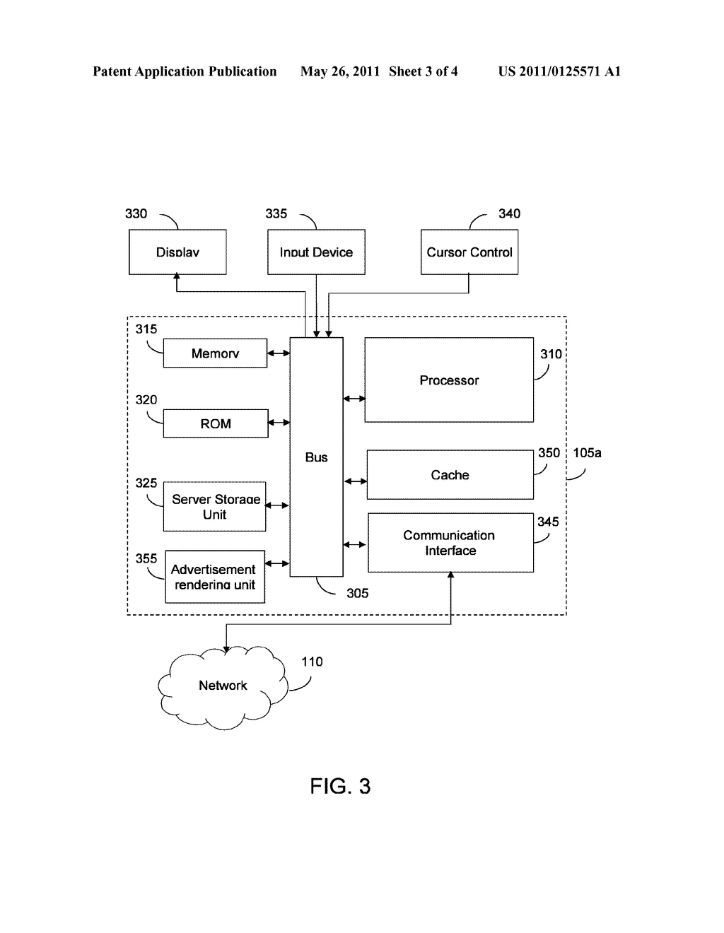 METHOD AND SYSTEM FOR SPEED EFFICIENT AND RELEVANCY EFFICIENT ADVERTISING THROUGH A WEB ENABLED ELEMENT - diagram, schematic, and image 04