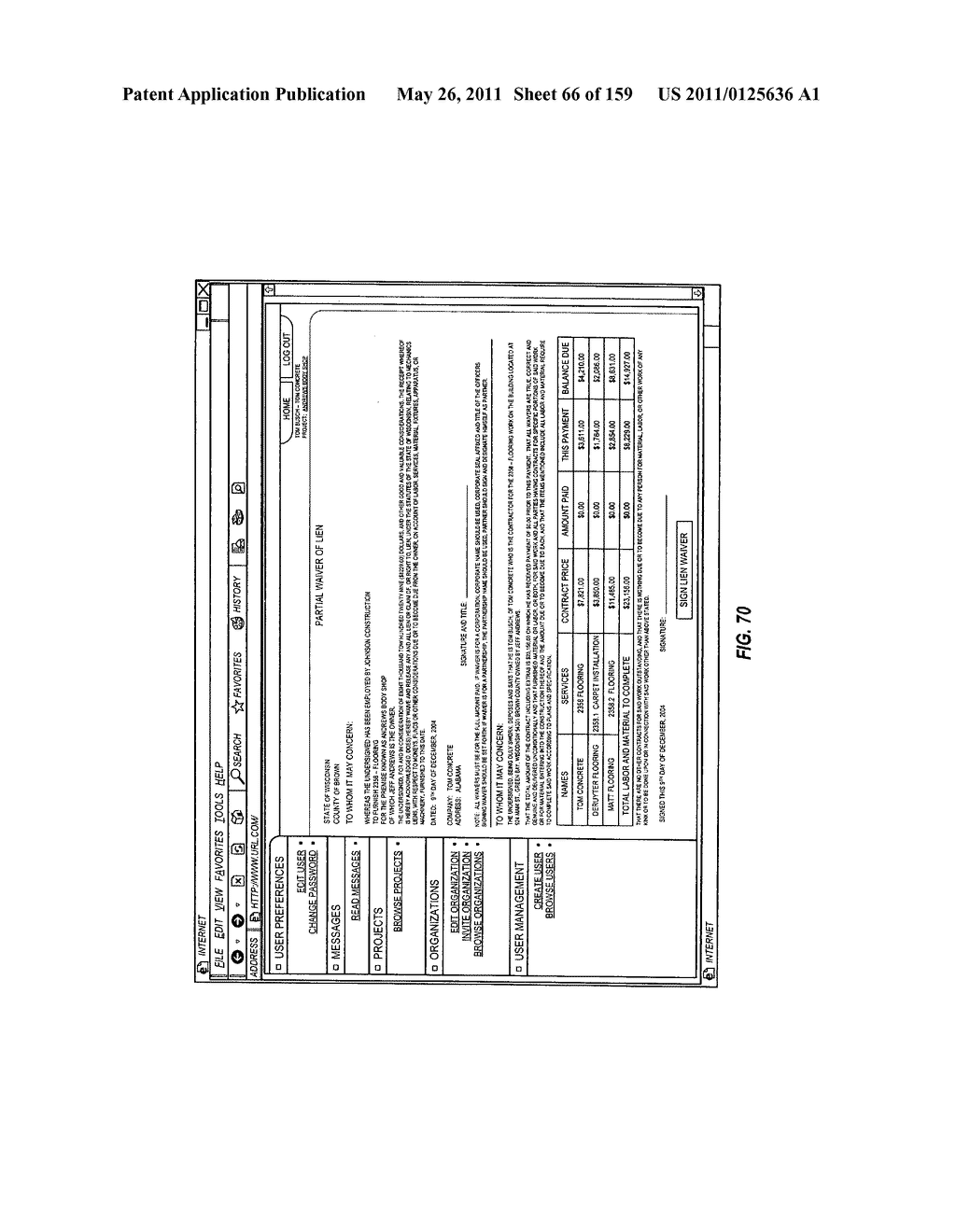 CONSTRUCTION PAYMENT MANAGEMENT SYSTEM AND METHOD WITH LIEN WAIVER EXCHANGE FEATURES - diagram, schematic, and image 67