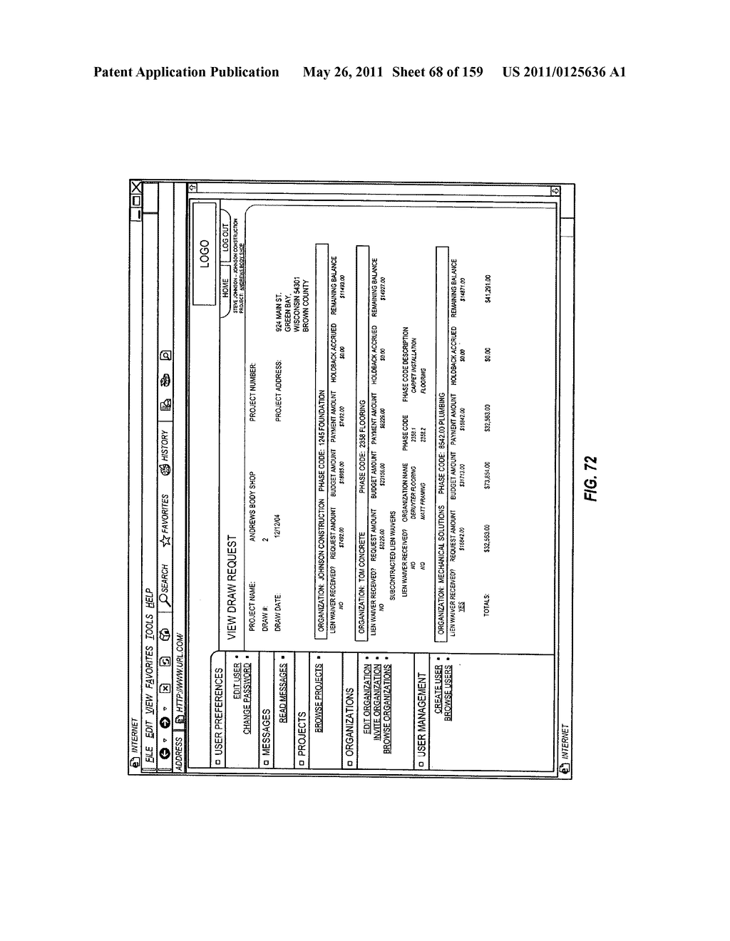 CONSTRUCTION PAYMENT MANAGEMENT SYSTEM AND METHOD WITH LIEN WAIVER EXCHANGE FEATURES - diagram, schematic, and image 69