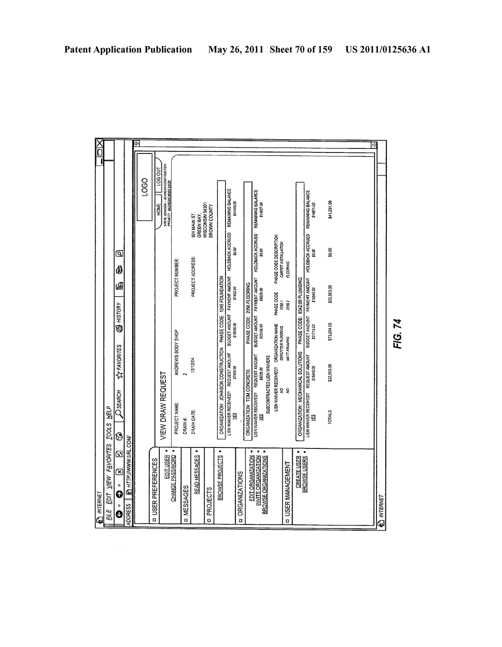 CONSTRUCTION PAYMENT MANAGEMENT SYSTEM AND METHOD WITH LIEN WAIVER EXCHANGE FEATURES - diagram, schematic, and image 71