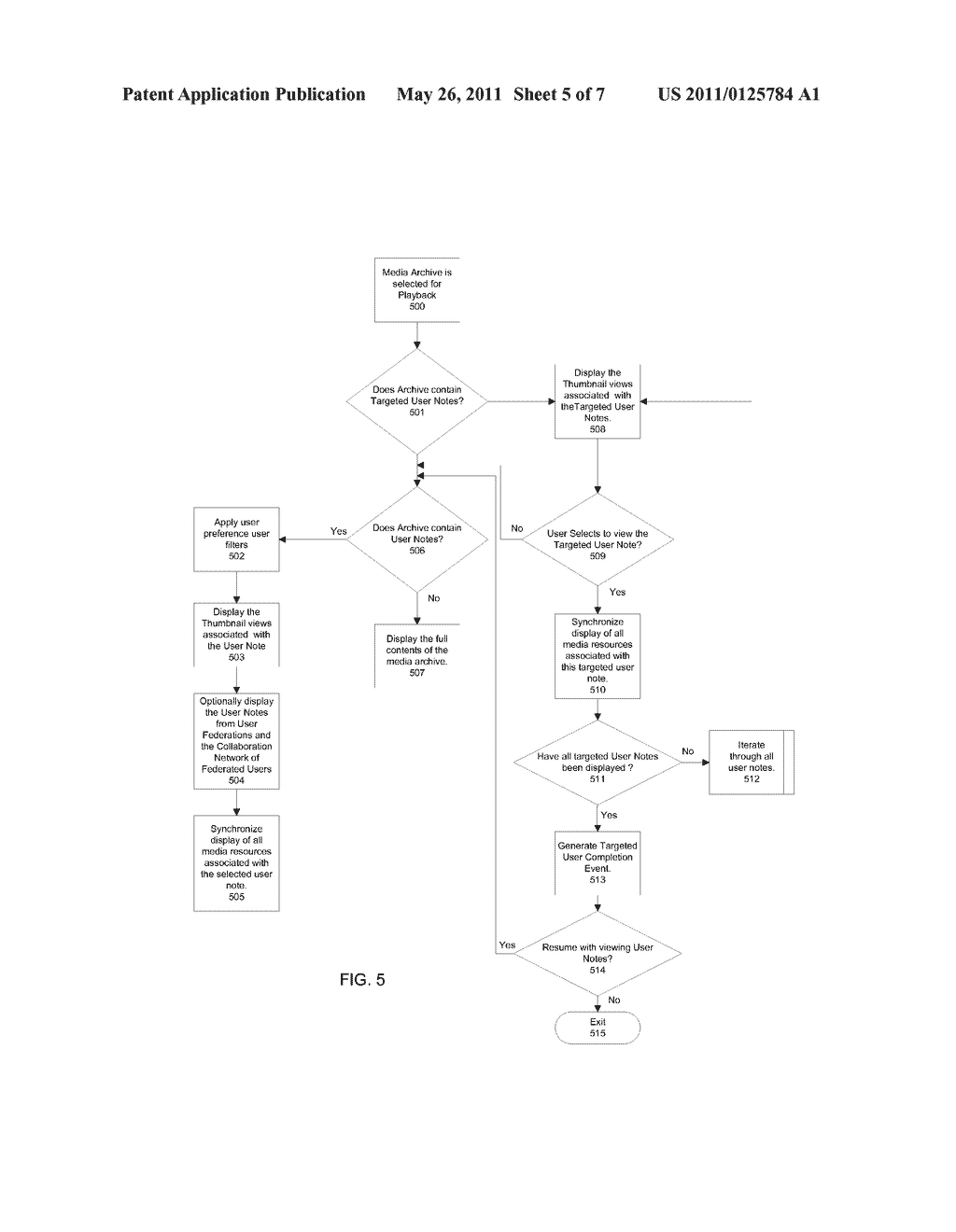 PLAYBACK OF SYNCHRONIZED MEDIA ARCHIVES AUGMENTED WITH USER NOTES - diagram, schematic, and image 06