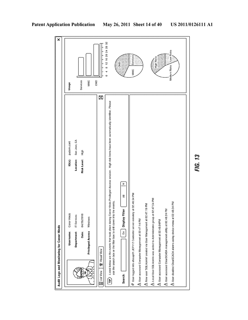 Method And Apparatus For Risk Visualization and Remediation - diagram, schematic, and image 15
