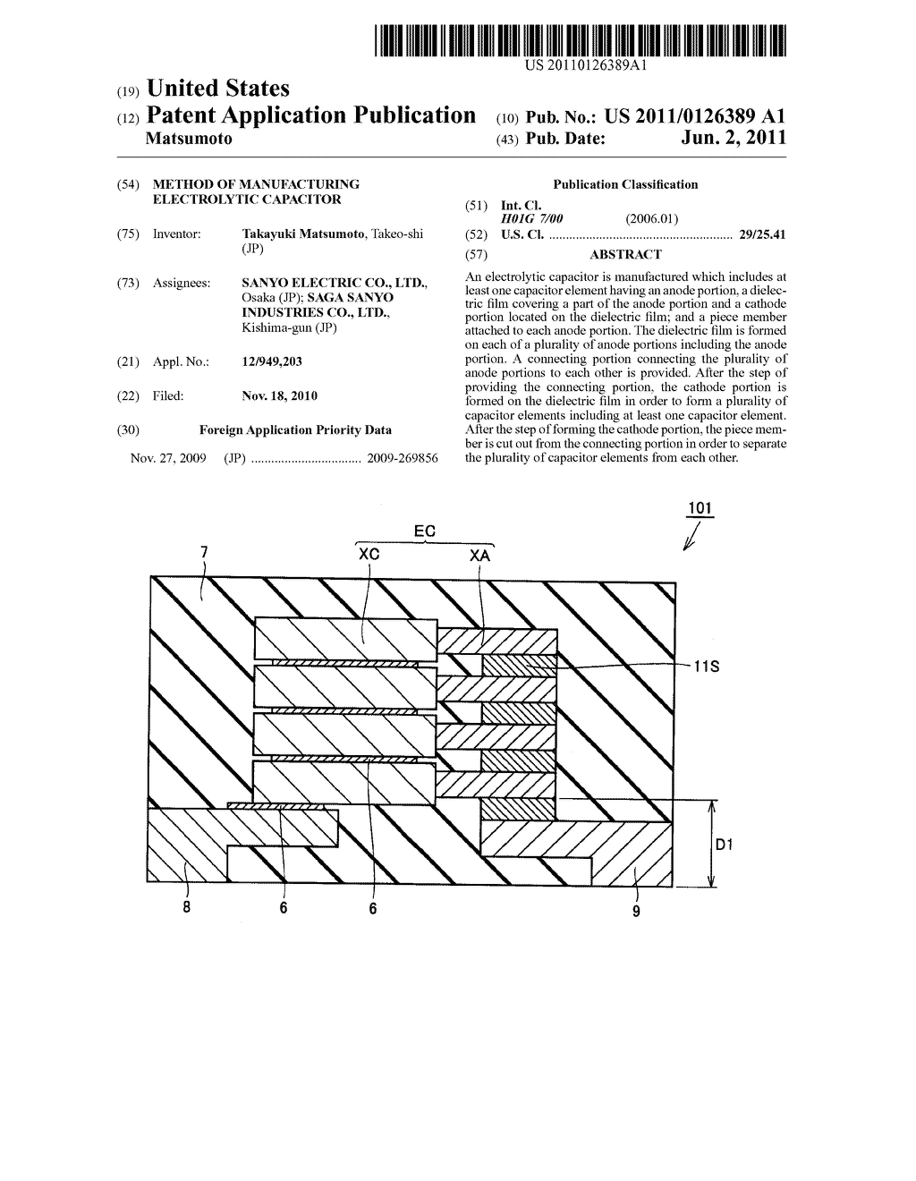 METHOD OF MANUFACTURING ELECTROLYTIC CAPACITOR - diagram, schematic, and image 01