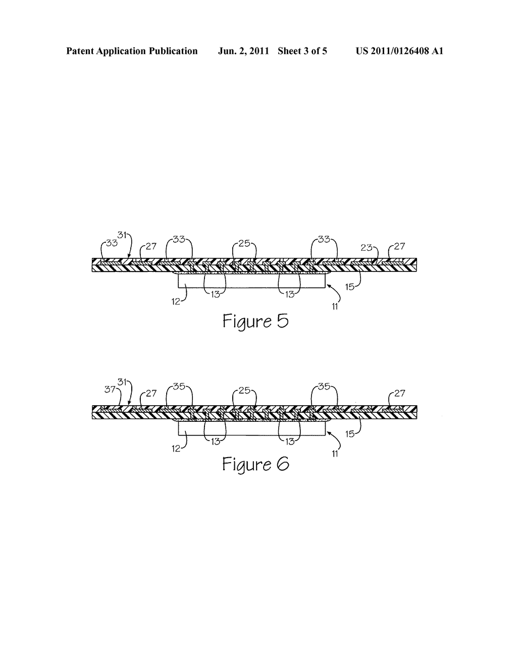 Method of making high density interposer and electronic package utilizing     same - diagram, schematic, and image 04