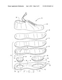 SHOE SOLE WITH COMPRESSIBLE PROTRUDING ELEMENT diagram and image