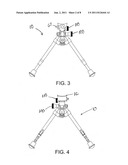 Method for Quick Disconnect Bipod Mount Assembly with adjustable and     lockable Tilt, Pan and Cant Controls diagram and image