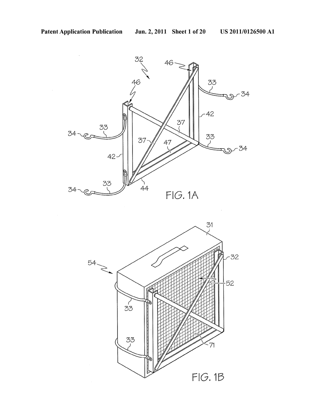 FILTER MOUNTS FOR A PORTABLE FAN AND METHODS FOR MOUNTING A FILTER TO A     PORTABLE FAN - diagram, schematic, and image 02