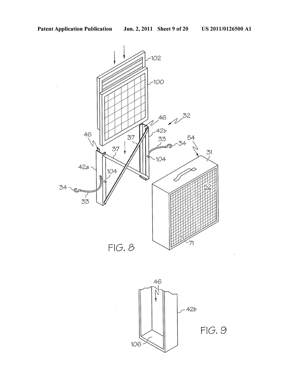 FILTER MOUNTS FOR A PORTABLE FAN AND METHODS FOR MOUNTING A FILTER TO A     PORTABLE FAN - diagram, schematic, and image 10