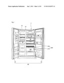 REFRIGERATOR AND STORING DEVICE FOR REFRIGERATOR diagram and image