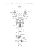 OPENABLE AND CLOSABLE TWO-PRONGED BODY HOLDING DEVICE diagram and image