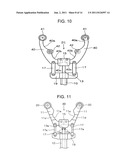 OPENABLE AND CLOSABLE TWO-PRONGED BODY HOLDING DEVICE diagram and image