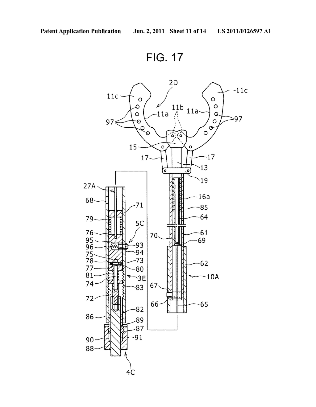 OPENABLE AND CLOSABLE TWO-PRONGED BODY HOLDING DEVICE - diagram, schematic, and image 12