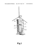 WIND TURBINE HOLDING AND LIFTING SYSTEM AND MOVABLE OPERATING PLATFORM     ABOVE WATER diagram and image