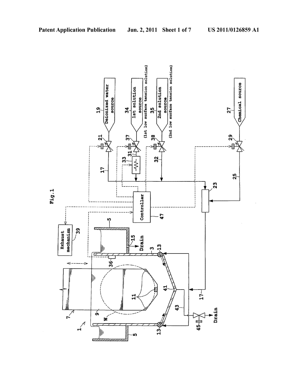 SUBSTRATE TREATING METHOD FOR TREATING SUBSTRATES WITH TREATING LIQUIDS - diagram, schematic, and image 02