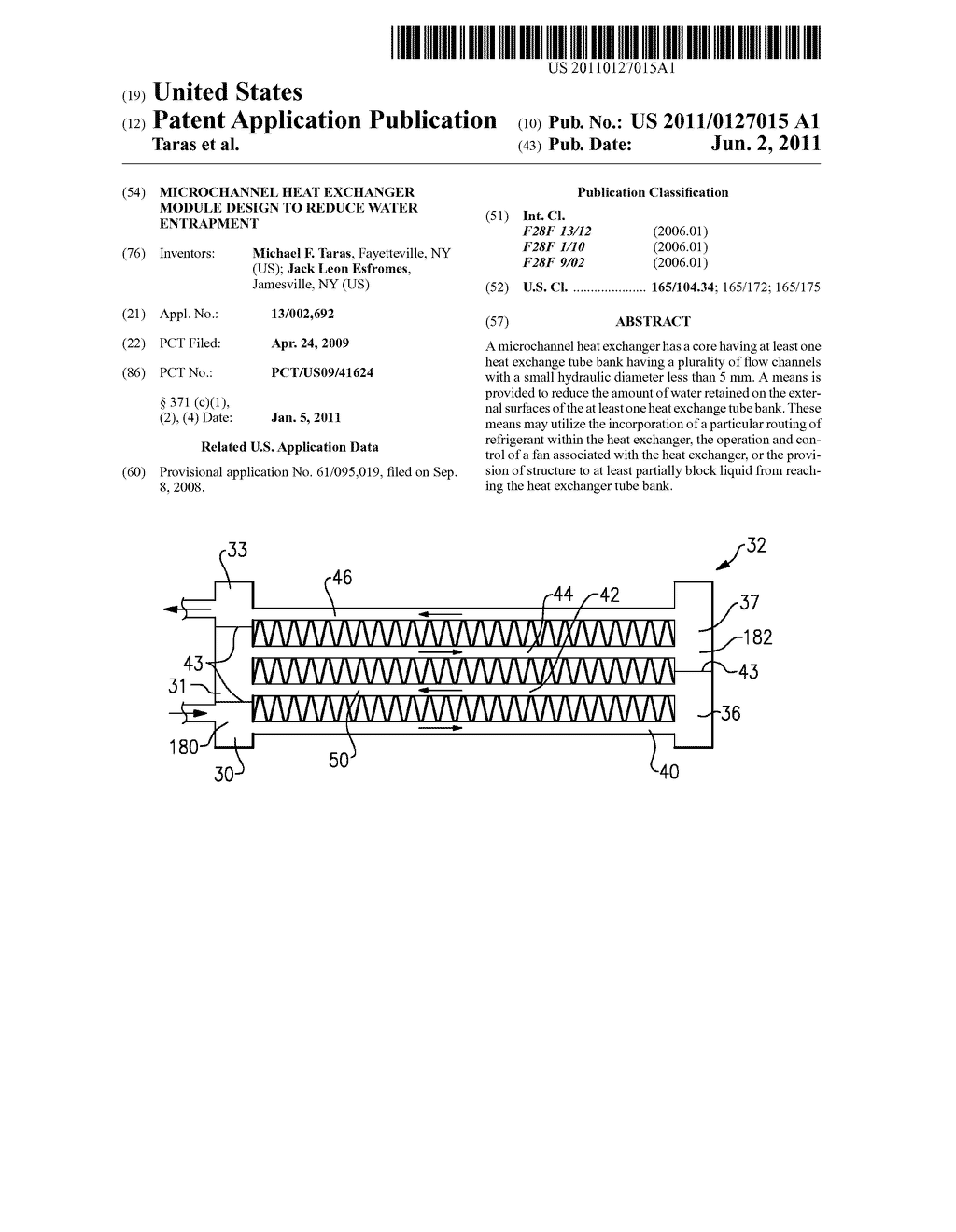 MICROCHANNEL HEAT EXCHANGER MODULE DESIGN TO REDUCE WATER ENTRAPMENT - diagram, schematic, and image 01