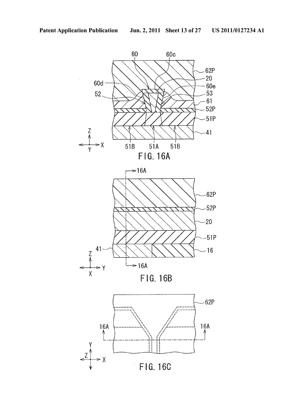 Method of manufacturing magnetic head for perpendicular magnetic recording     with shield around main magnetic pole - diagram, schematic, and image 14