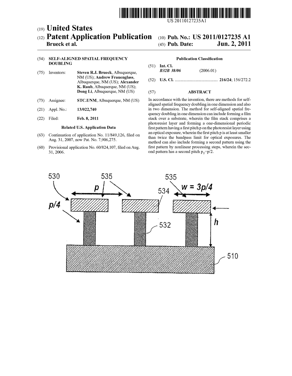 SELF-ALIGNED SPATIAL FREQUENCY DOUBLING - diagram, schematic, and image 01