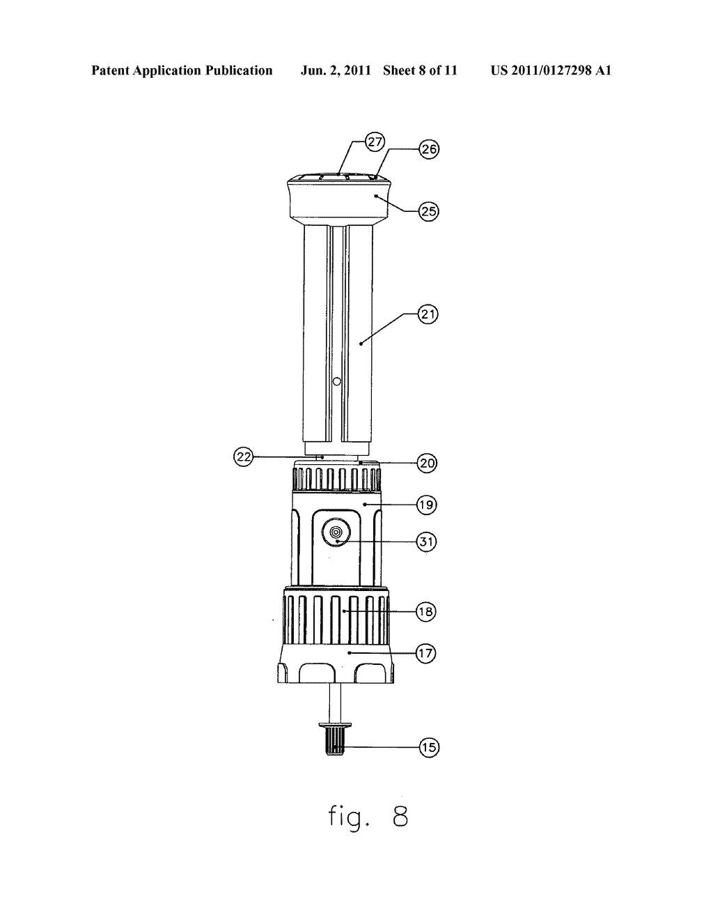 BOTTLE TOP DISPENSER WITH RECIRCULATING AND DRAINING MECHANISM - diagram, schematic, and image 09