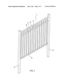 Combined structure of fence posts and rails diagram and image