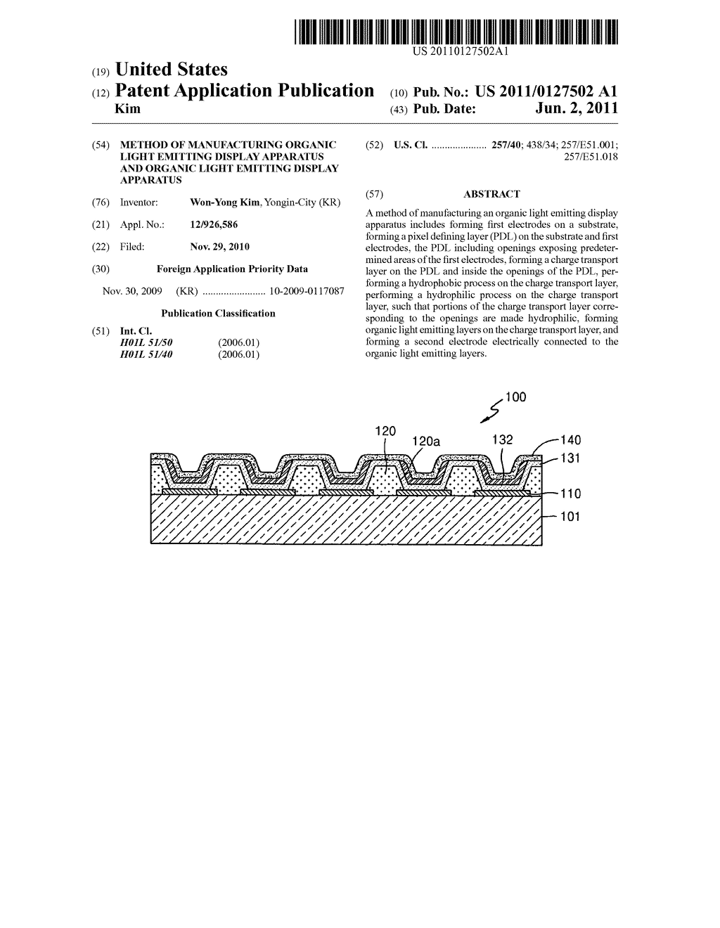 Method of manufacturing organic light emitting display apparatus and     organic light emitting display apparatus - diagram, schematic, and image 01