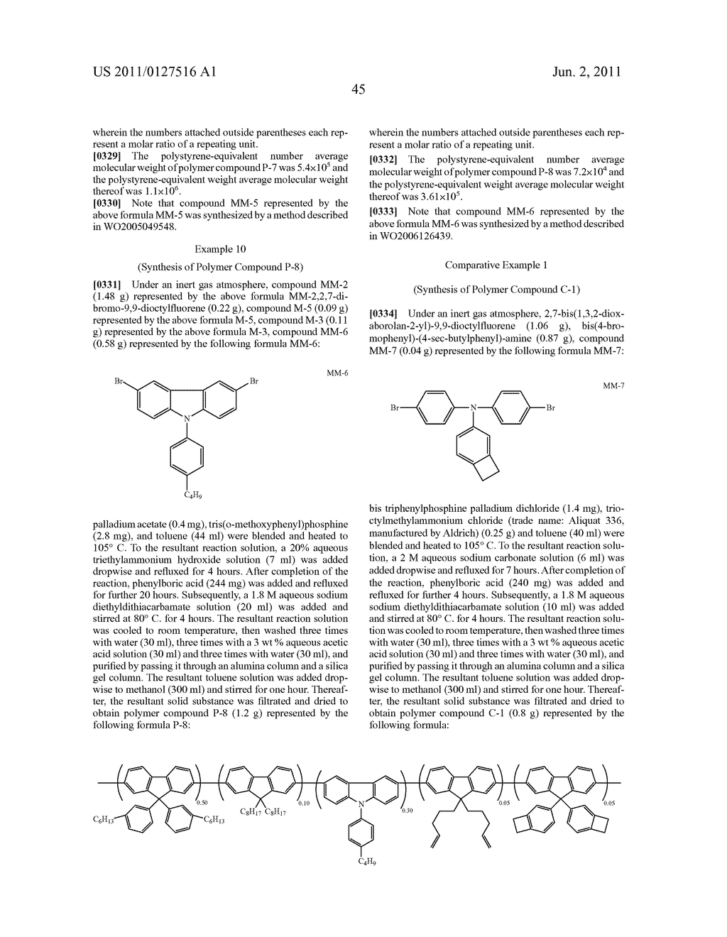 POLYMER COMPOUND AND LIGHT-EMITTING ELEMENT USING SAME - diagram, schematic, and image 46
