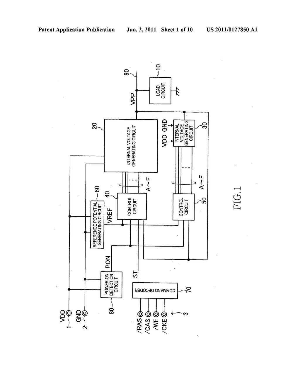 Semiconductor device having internal volatage generating circuit - diagram, schematic, and image 02