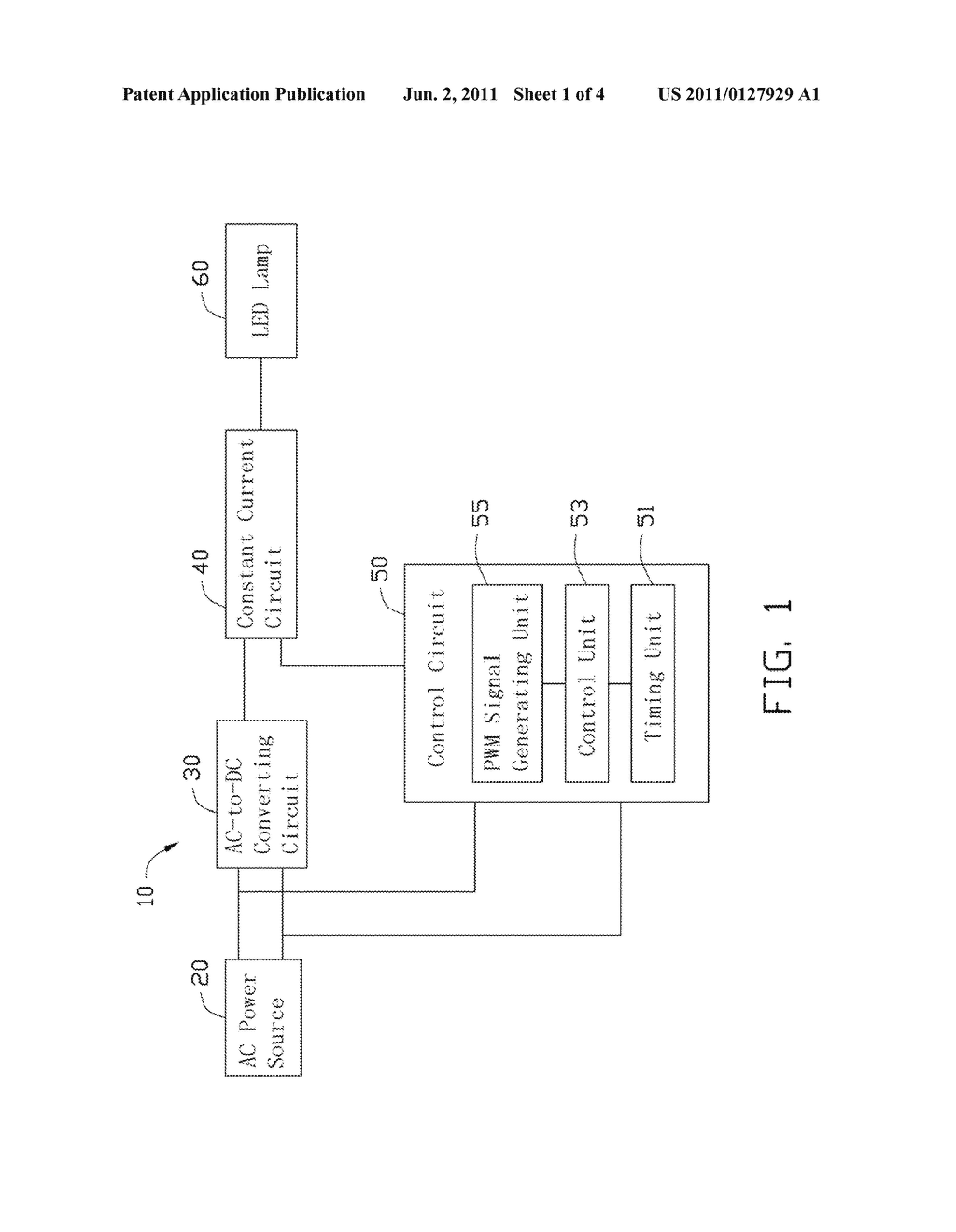 LED ILLUMINATION SYSTEM WITH A POWER SAVING FEATURE - diagram, schematic, and image 02