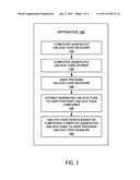 UNLOCKING A LOCKED USER DEVICE USING A COMPUTER GENERATED UNLOCK CODE     PROVIDED BY A USER diagram and image