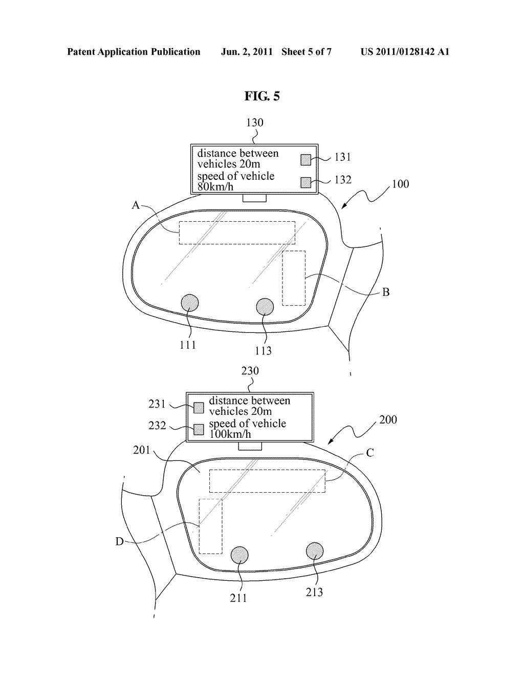 VEHICLE MIRROR APPARATUS AND METHOD FOR DISPLAYING TRAVELING INFORMATION - diagram, schematic, and image 06